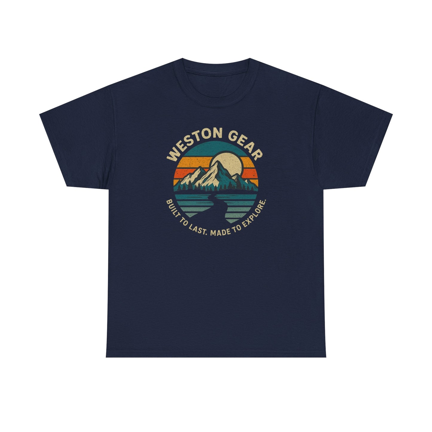 Mountain Sunset Graphic T-Shirt – Vintage Style Outdoor Tee, Hiking & Camping Apparel
