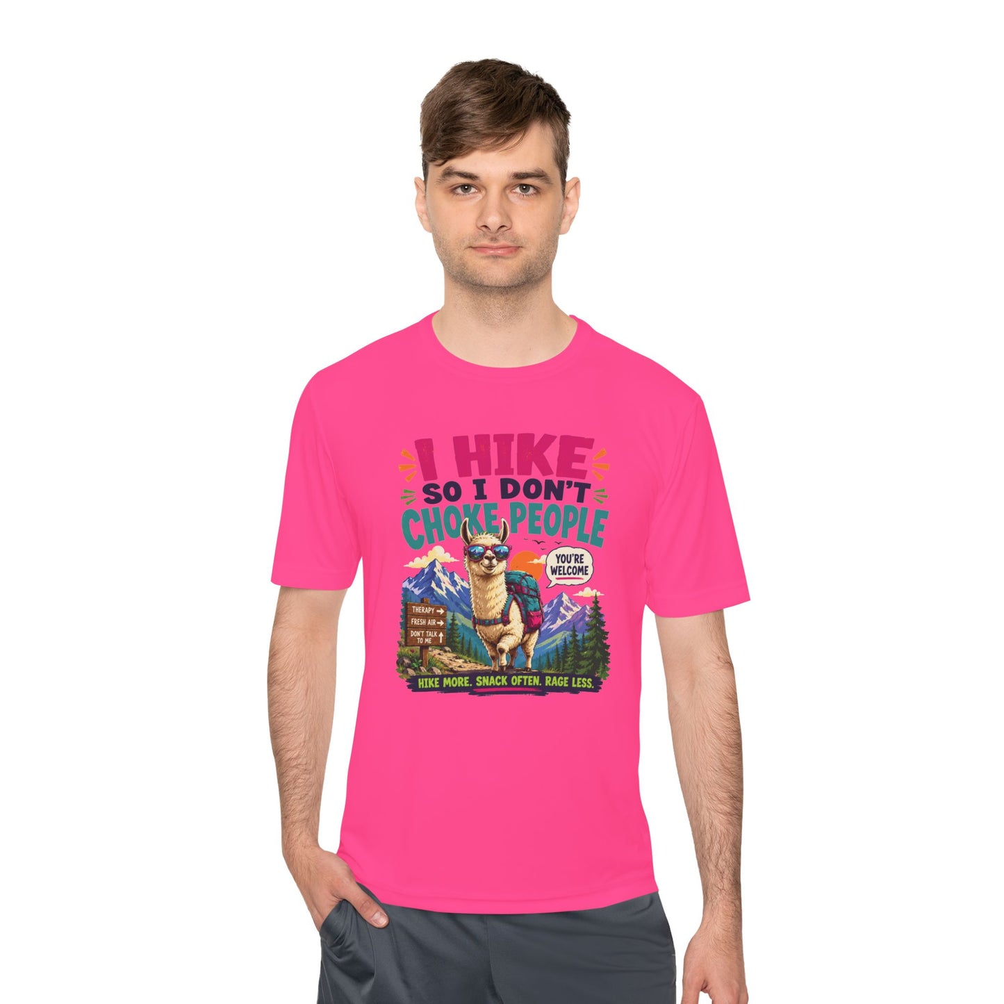 Hiking Tee — "I Hike So I Don't Choke People" Funny Outdoors Shirt
