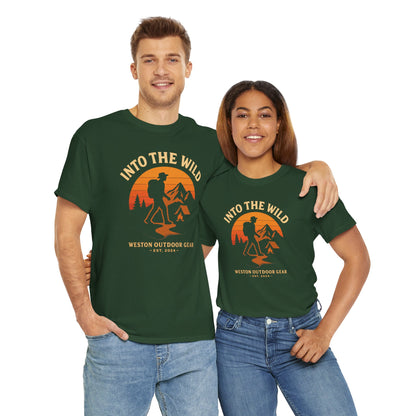 Into The Wild Adventure T-Shirt – Unisex Hiking & Camping Graphic Tee | Outdoor Nature Lover Gift | 100% Cotton Shirt