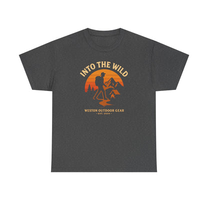 Into The Wild Adventure T-Shirt – Unisex Hiking & Camping Graphic Tee | Outdoor Nature Lover Gift | 100% Cotton Shirt