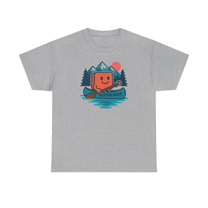 Weston Gear Canoe T-Shirt – Retro Outdoor Adventure Tee | Unisex Hiking & Camping Shirt | Nature Lover Gift Apparel