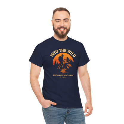 Into The Wild Adventure T-Shirt – Unisex Hiking & Camping Graphic Tee | Outdoor Nature Lover Gift | 100% Cotton Shirt