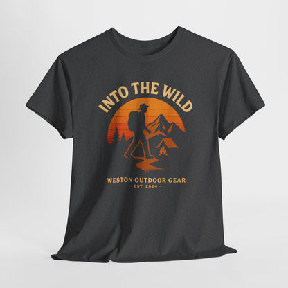 Into The Wild Adventure T-Shirt – Unisex Hiking & Camping Graphic Tee | Outdoor Nature Lover Gift | 100% Cotton Shirt