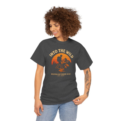 Into The Wild Adventure T-Shirt – Unisex Hiking & Camping Graphic Tee | Outdoor Nature Lover Gift | 100% Cotton Shirt