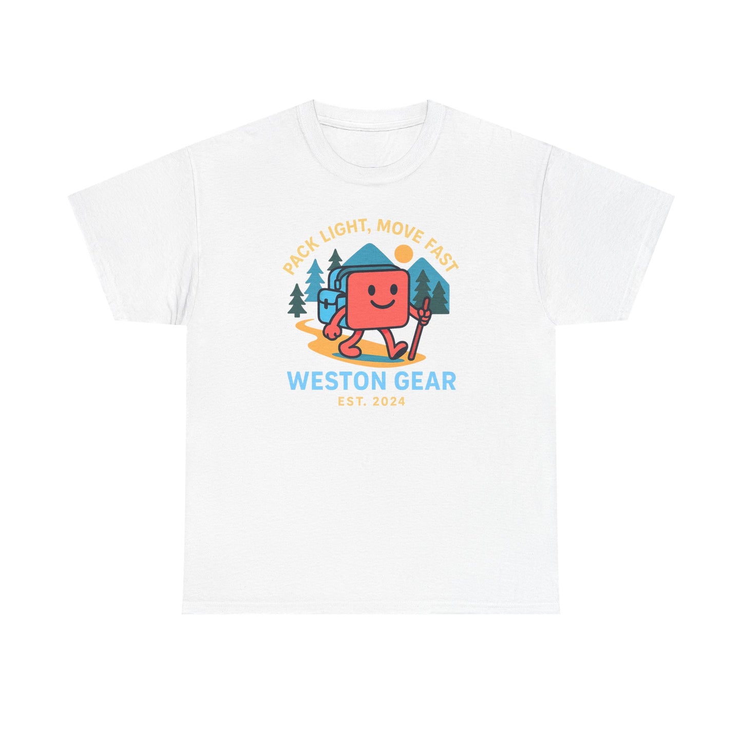 Weston Gear Boxy Hiking T-Shirt – Adventure Ready Unisex Heavy Cotton Tee | Outdoor Camping Graphic Shirt | Gift for Explorers