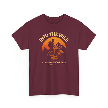 Into The Wild Adventure T-Shirt – Unisex Hiking & Camping Graphic Tee | Outdoor Nature Lover Gift | 100% Cotton Shirt