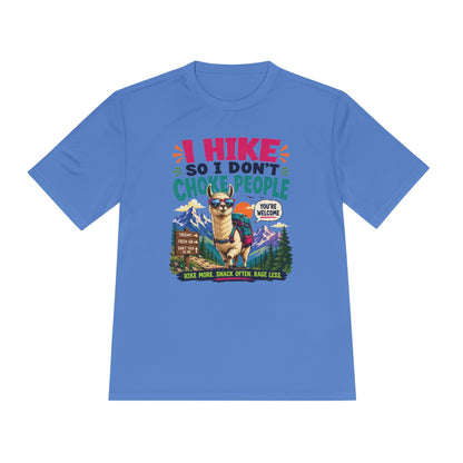 Hiking Tee — "I Hike So I Don't Choke People" Funny Outdoors Shirt