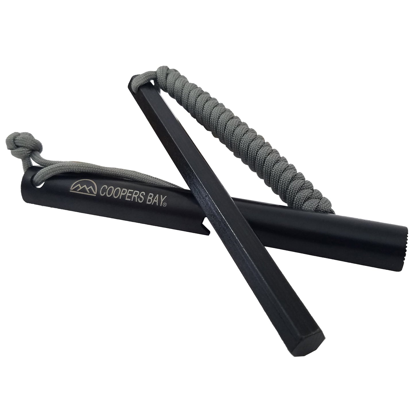 HexaLite™ Ferro Rod Fire Starter - X-Large 6-Sided Shape & Easy Grip Striker