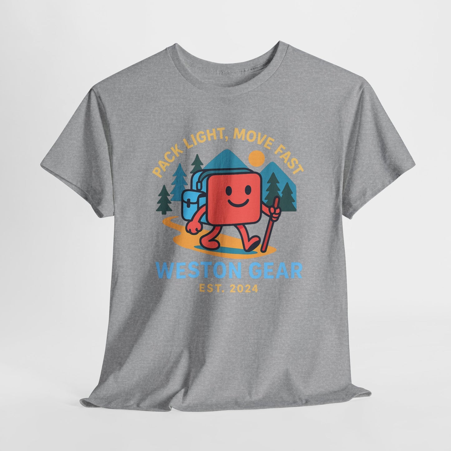 Weston Gear Boxy Hiking T-Shirt – Adventure Ready Unisex Heavy Cotton Tee | Outdoor Camping Graphic Shirt | Gift for Explorers