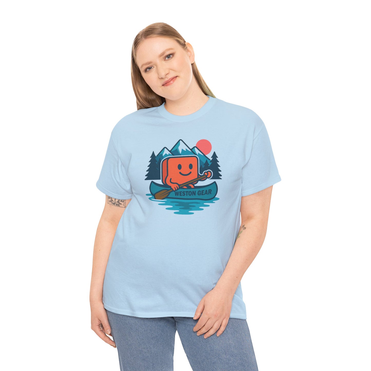 Weston Gear Canoe T-Shirt – Retro Outdoor Adventure Tee | Unisex Hiking & Camping Shirt | Nature Lover Gift Apparel