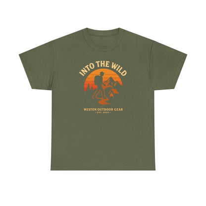 Into The Wild Adventure T-Shirt – Unisex Hiking & Camping Graphic Tee | Outdoor Nature Lover Gift | 100% Cotton Shirt