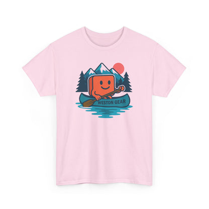 Weston Gear Canoe T-Shirt – Retro Outdoor Adventure Tee | Unisex Hiking & Camping Shirt | Nature Lover Gift Apparel