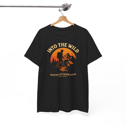 Into The Wild Adventure T-Shirt – Unisex Hiking & Camping Graphic Tee | Outdoor Nature Lover Gift | 100% Cotton Shirt