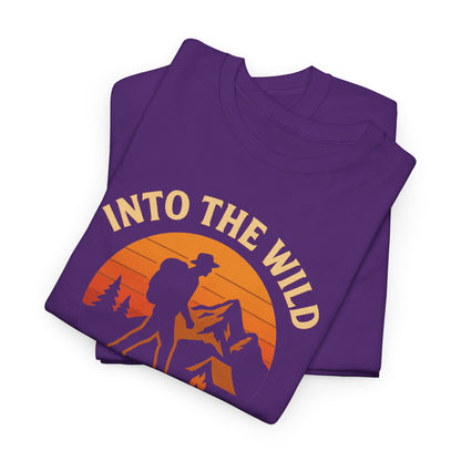 Into The Wild Adventure T-Shirt – Unisex Hiking & Camping Graphic Tee | Outdoor Nature Lover Gift | 100% Cotton Shirt