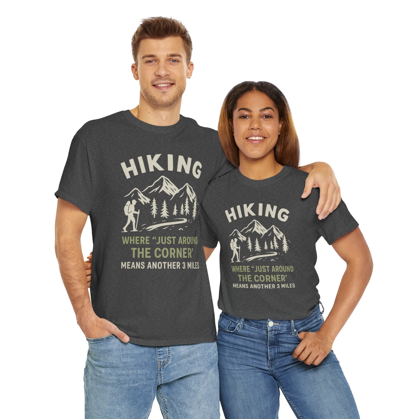 Unisex Heavy Cotton Adventure Tee – Outdoor Hiking Shirt, Sustainable Eco-Friendly T-Shirt for Nature Lovers & Everyday Wear