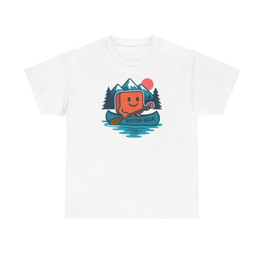 Weston Gear Canoe T-Shirt – Retro Outdoor Adventure Tee | Unisex Hiking & Camping Shirt | Nature Lover Gift Apparel