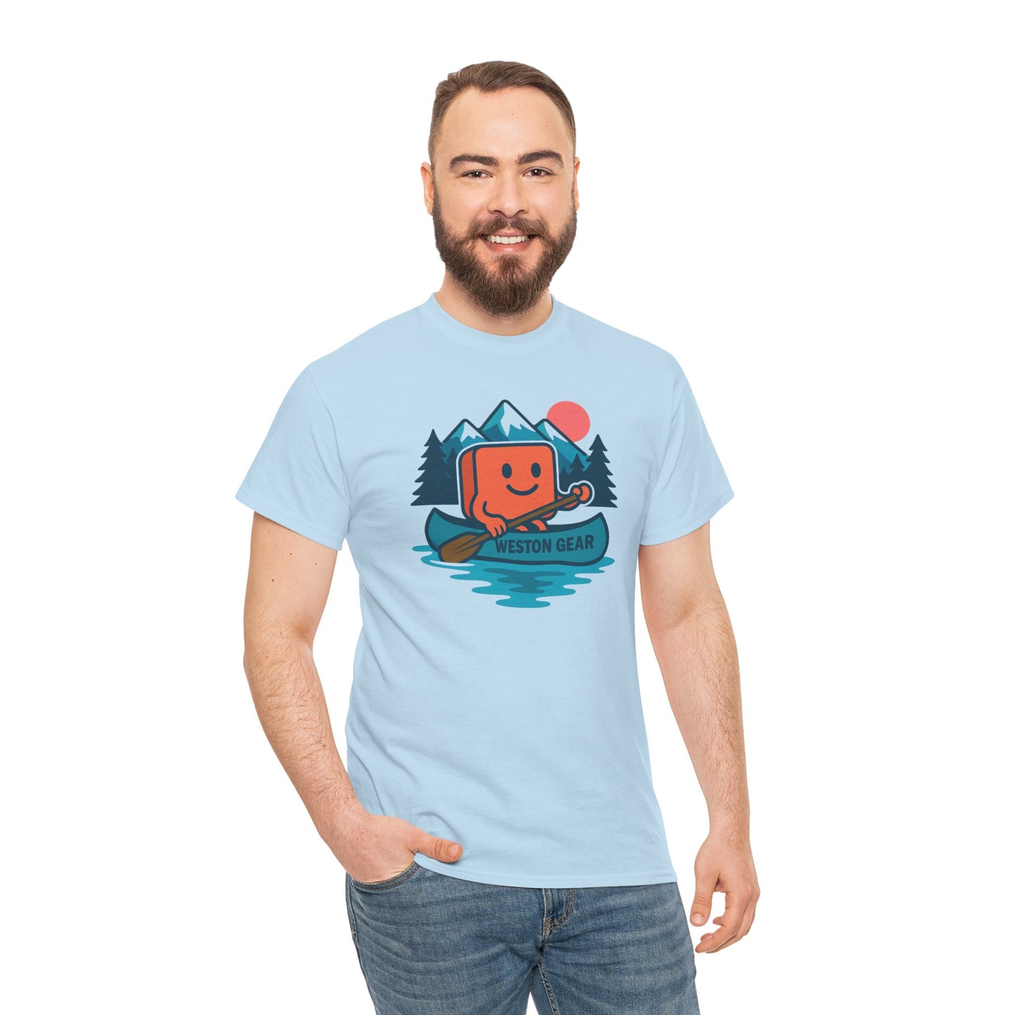 Weston Gear Canoe T-Shirt – Retro Outdoor Adventure Tee | Unisex Hiking & Camping Shirt | Nature Lover Gift Apparel