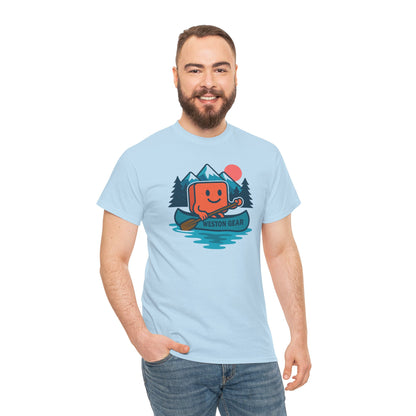 Weston Gear Canoe T-Shirt – Retro Outdoor Adventure Tee | Unisex Hiking & Camping Shirt | Nature Lover Gift Apparel