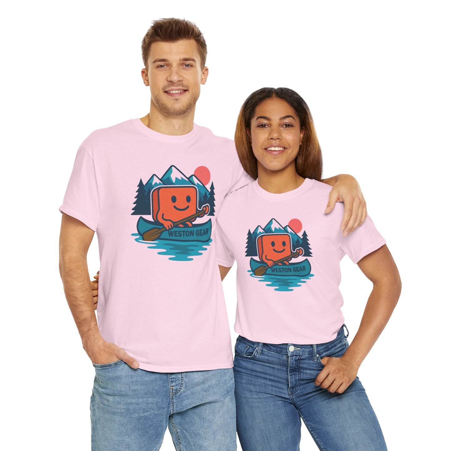 Weston Gear Canoe T-Shirt – Retro Outdoor Adventure Tee | Unisex Hiking & Camping Shirt | Nature Lover Gift Apparel