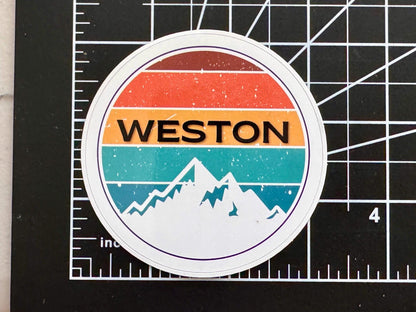 Weston Gear Logo Sticker - Bold 3x3 Multi-Color Circle Decal for Laptops, Water Bottles, Bumpers, and Adventure Gear