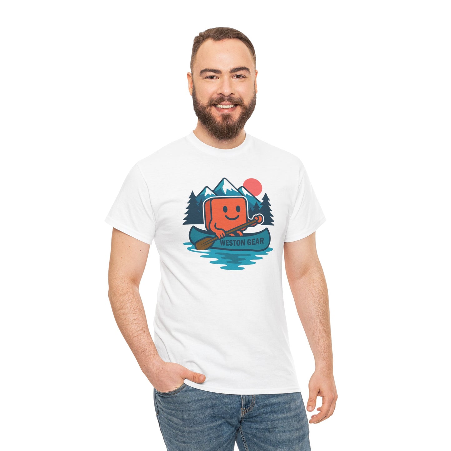 Weston Gear Canoe T-Shirt – Retro Outdoor Adventure Tee | Unisex Hiking & Camping Shirt | Nature Lover Gift Apparel