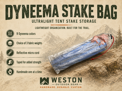 Dyneema Tent Stake Bag – Ultralight & Seam Taped for added Protection