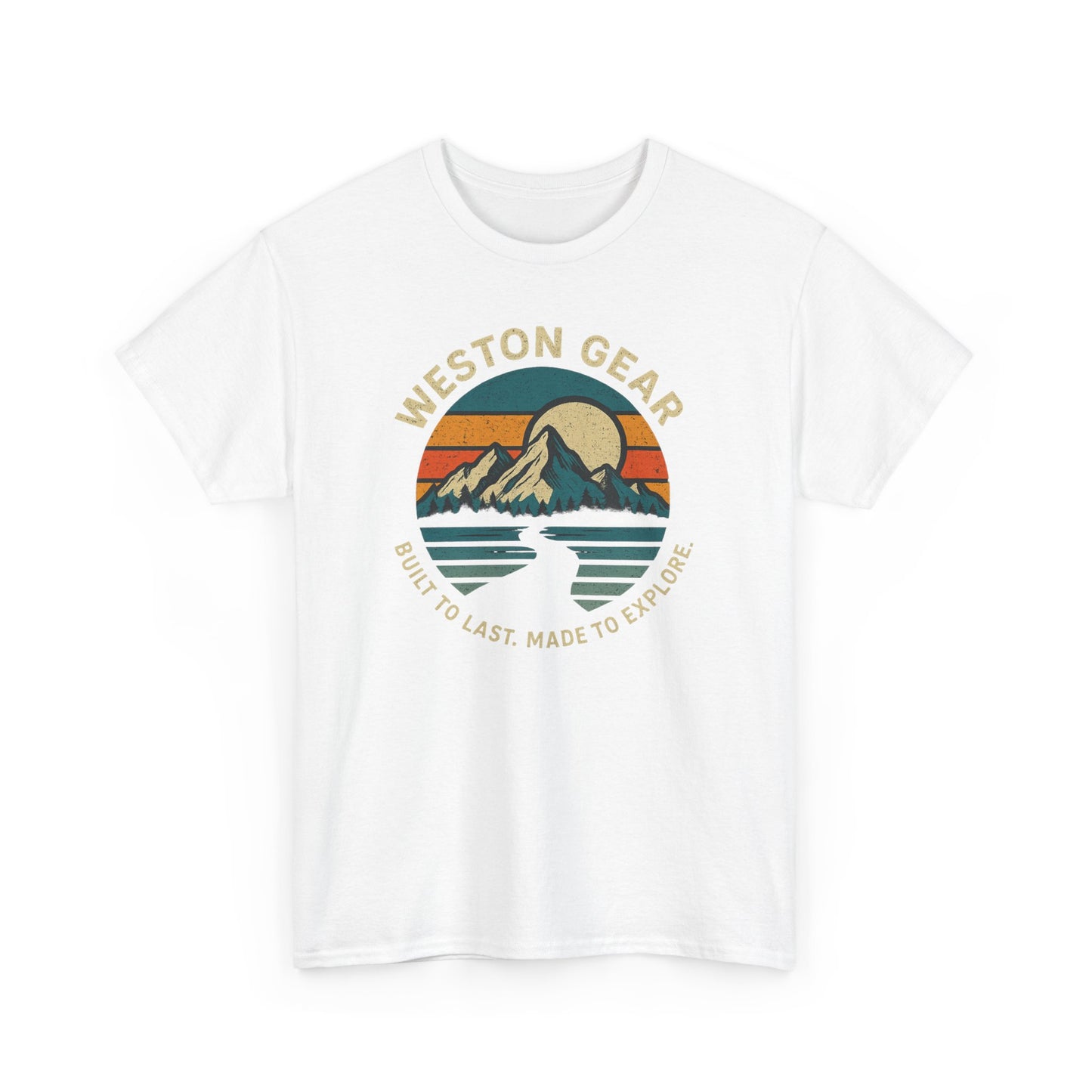 Mountain Sunset Graphic T-Shirt – Vintage Style Outdoor Tee, Hiking & Camping Apparel