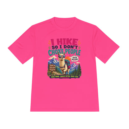 Hiking Tee — "I Hike So I Don't Choke People" Funny Outdoors Shirt