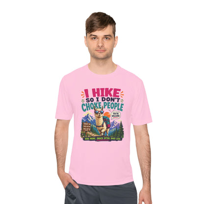 Hiking Tee — "I Hike So I Don't Choke People" Funny Outdoors Shirt