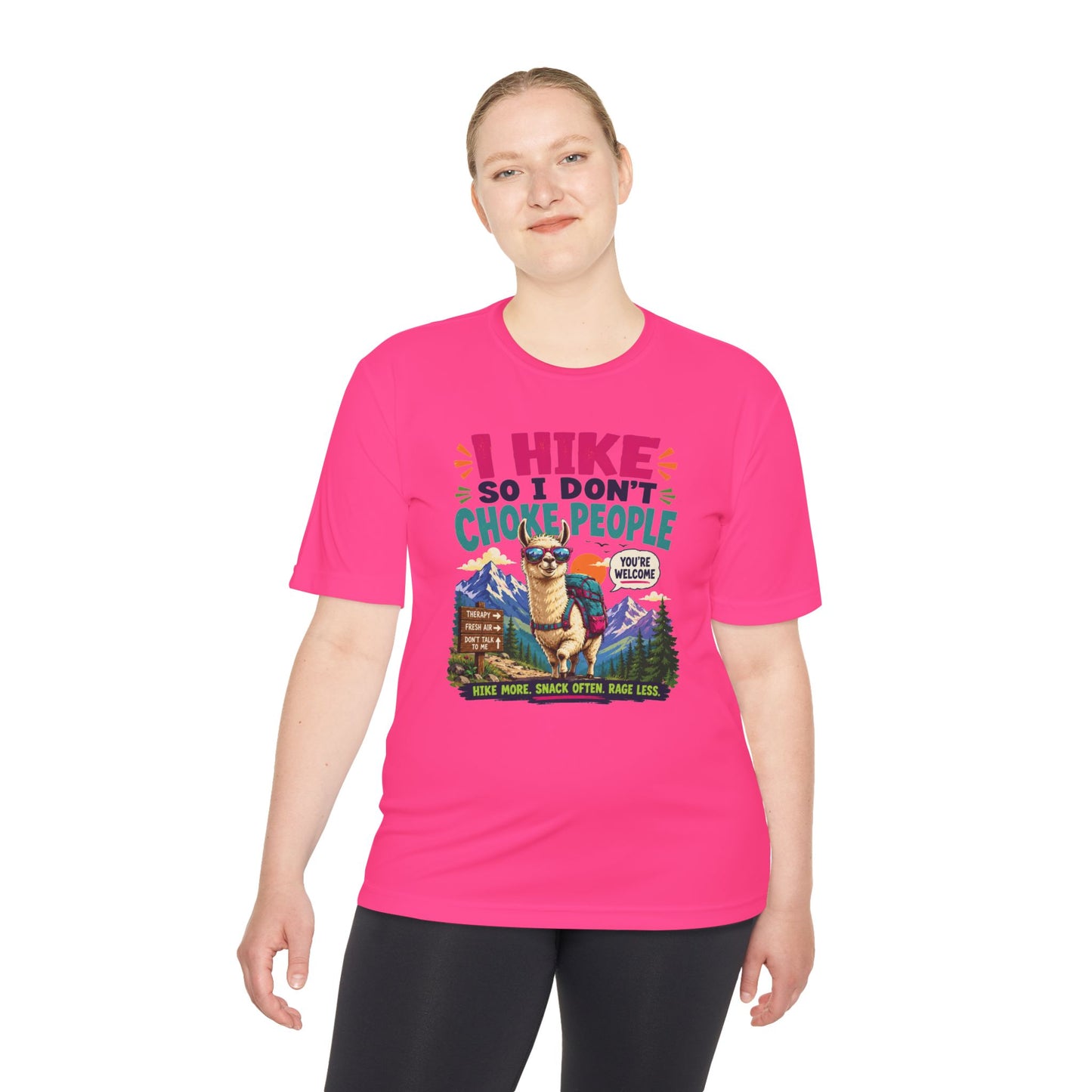 Hiking Tee — "I Hike So I Don't Choke People" Funny Outdoors Shirt