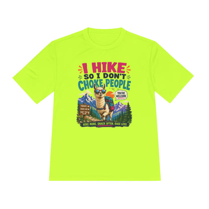 Hiking Tee — "I Hike So I Don't Choke People" Funny Outdoors Shirt