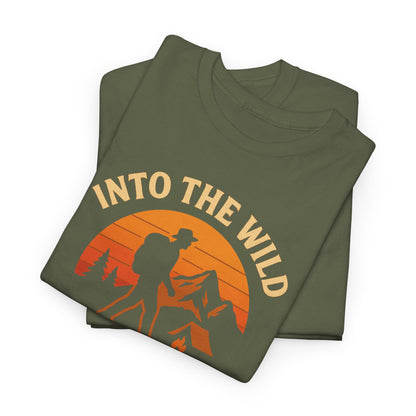 Into The Wild Adventure T-Shirt – Unisex Hiking & Camping Graphic Tee | Outdoor Nature Lover Gift | 100% Cotton Shirt