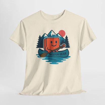 Weston Gear Canoe T-Shirt – Retro Outdoor Adventure Tee | Unisex Hiking & Camping Shirt | Nature Lover Gift Apparel