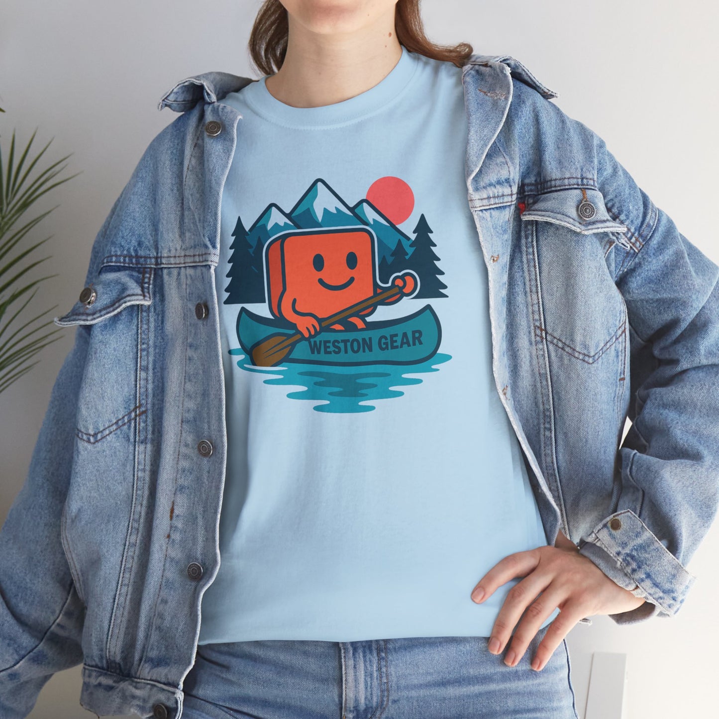 Weston Gear Canoe T-Shirt – Retro Outdoor Adventure Tee | Unisex Hiking & Camping Shirt | Nature Lover Gift Apparel