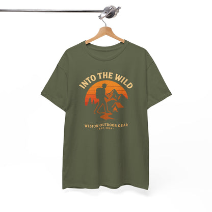 Into The Wild Adventure T-Shirt – Unisex Hiking & Camping Graphic Tee | Outdoor Nature Lover Gift | 100% Cotton Shirt