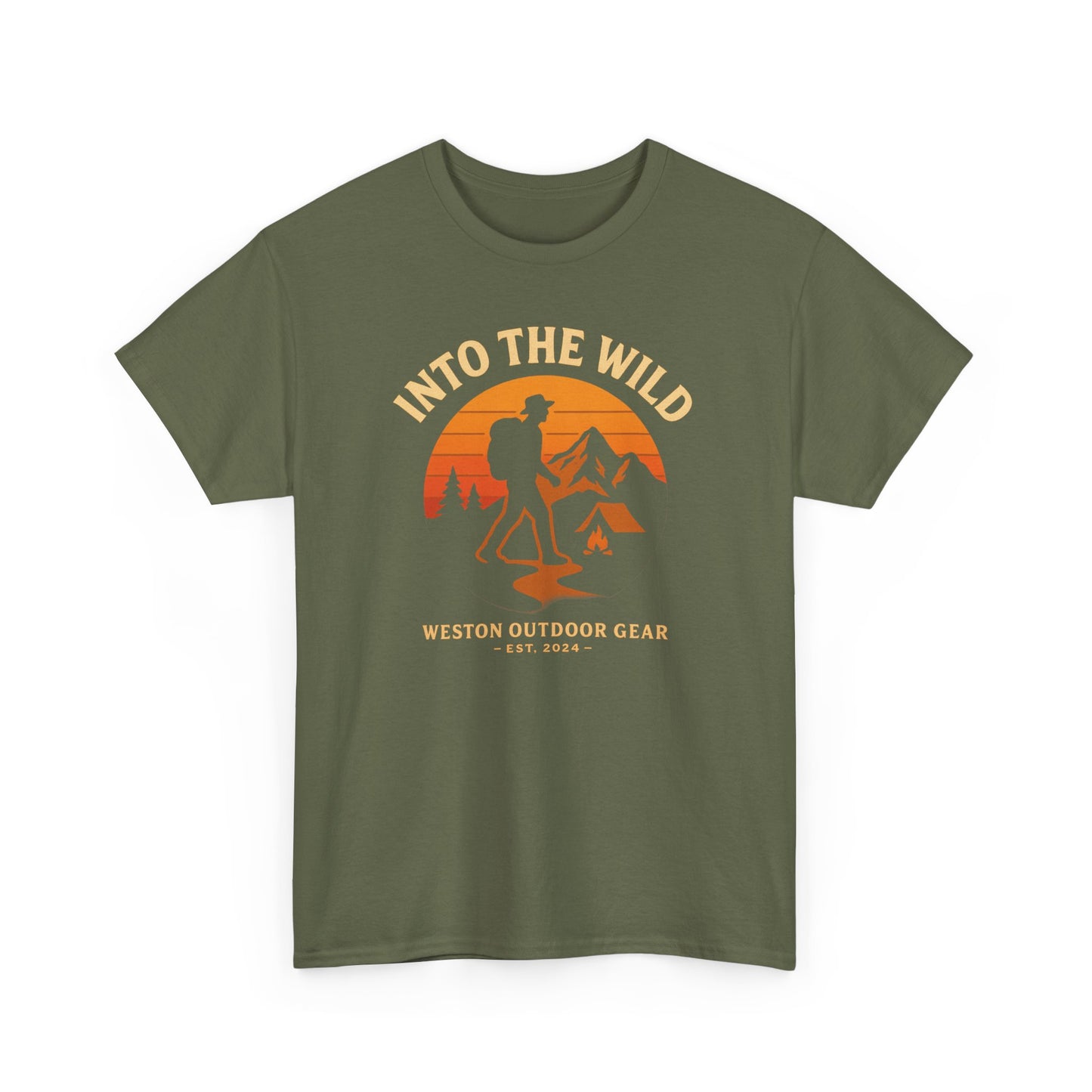 Into The Wild Adventure T-Shirt – Unisex Hiking & Camping Graphic Tee | Outdoor Nature Lover Gift | 100% Cotton Shirt