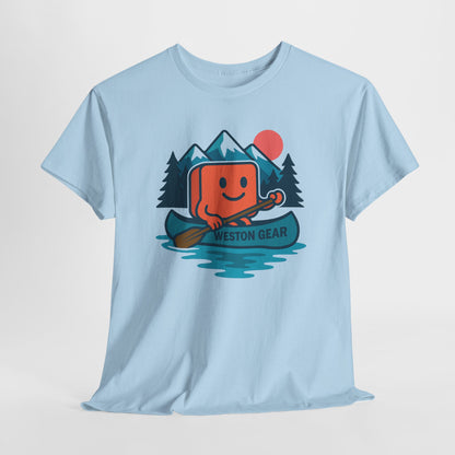 Weston Gear Canoe T-Shirt – Retro Outdoor Adventure Tee | Unisex Hiking & Camping Shirt | Nature Lover Gift Apparel