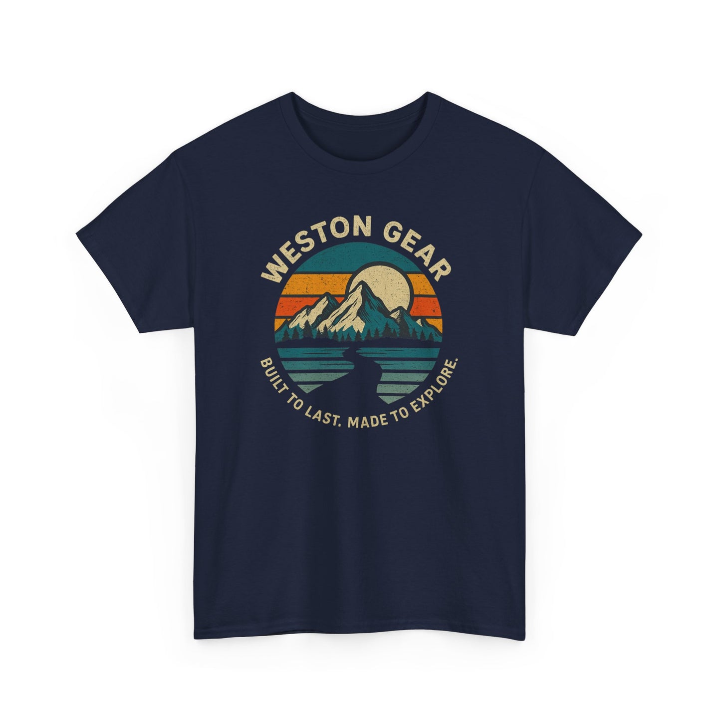 Mountain Sunset Graphic T-Shirt – Vintage Style Outdoor Tee, Hiking & Camping Apparel