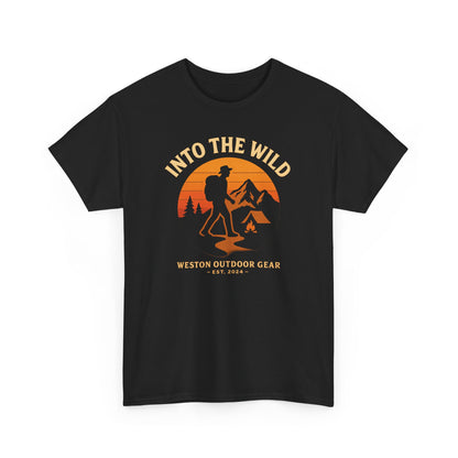 Into The Wild Adventure T-Shirt – Unisex Hiking & Camping Graphic Tee | Outdoor Nature Lover Gift | 100% Cotton Shirt