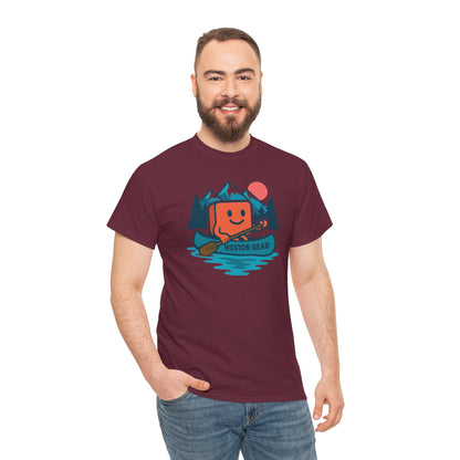 Weston Gear Canoe T-Shirt – Retro Outdoor Adventure Tee | Unisex Hiking & Camping Shirt | Nature Lover Gift Apparel
