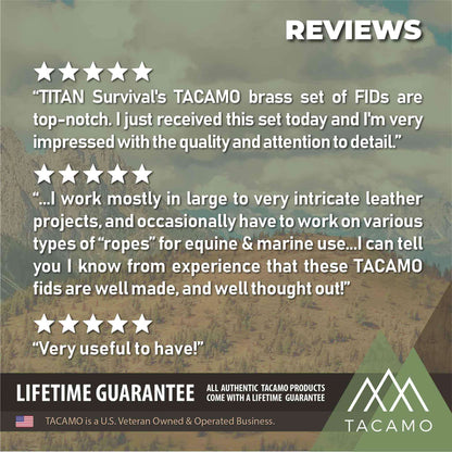 7-Piece Professional Brass Paracord FIDS Set