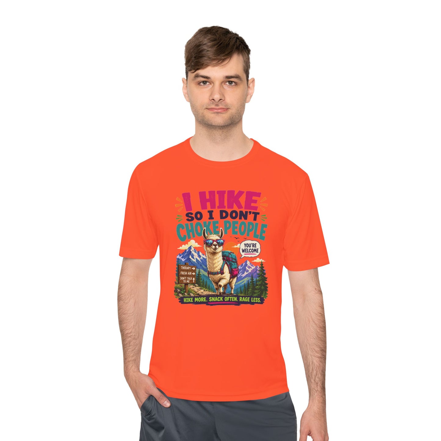 Hiking Tee — "I Hike So I Don't Choke People" Funny Outdoors Shirt