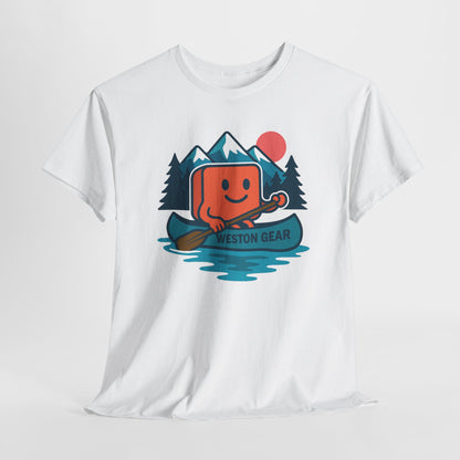 Weston Gear Canoe T-Shirt – Retro Outdoor Adventure Tee | Unisex Hiking & Camping Shirt | Nature Lover Gift Apparel