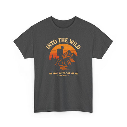 Into The Wild Adventure T-Shirt – Unisex Hiking & Camping Graphic Tee | Outdoor Nature Lover Gift | 100% Cotton Shirt