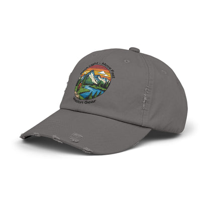 Weston Gear Distressed Adventure Cap – Unisex Outdoor Hat for Nature Lovers, Hikers, and Everyday Explorers