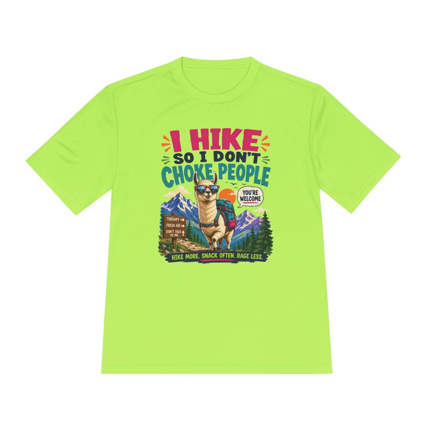 Hiking Tee — "I Hike So I Don't Choke People" Funny Outdoors Shirt