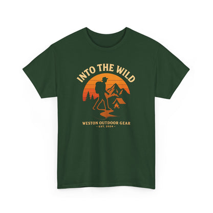 Into The Wild Adventure T-Shirt – Unisex Hiking & Camping Graphic Tee | Outdoor Nature Lover Gift | 100% Cotton Shirt
