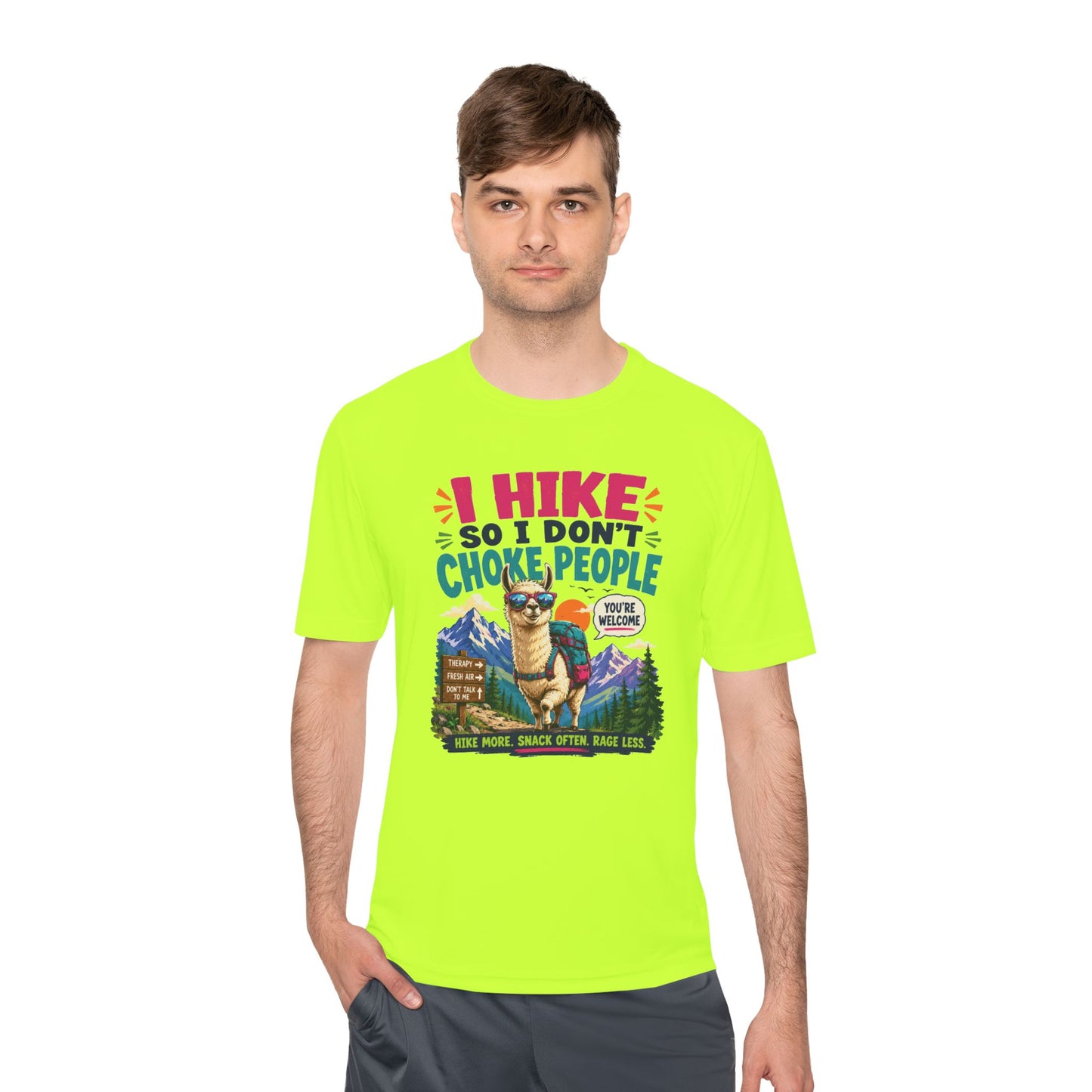 Hiking Tee — "I Hike So I Don't Choke People" Funny Outdoors Shirt