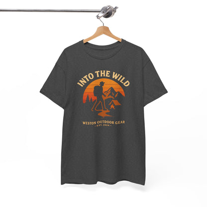 Into The Wild Adventure T-Shirt – Unisex Hiking & Camping Graphic Tee | Outdoor Nature Lover Gift | 100% Cotton Shirt