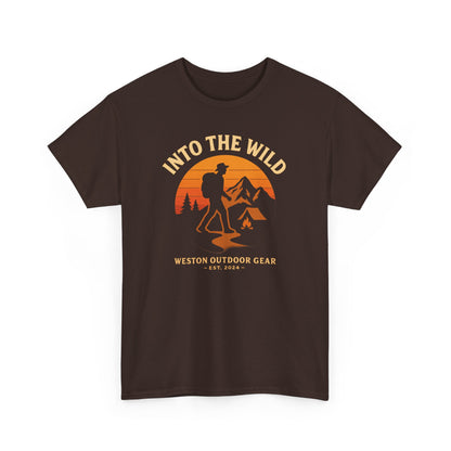 Into The Wild Adventure T-Shirt – Unisex Hiking & Camping Graphic Tee | Outdoor Nature Lover Gift | 100% Cotton Shirt